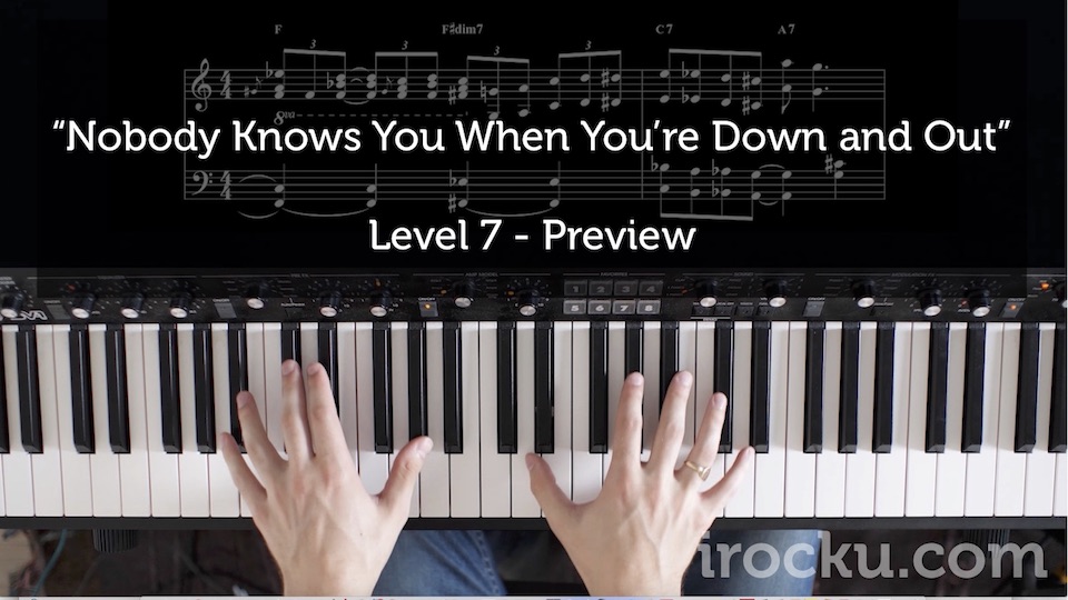 Nobody Knows You When You're Down and Out Piano Lesson- Preview 
